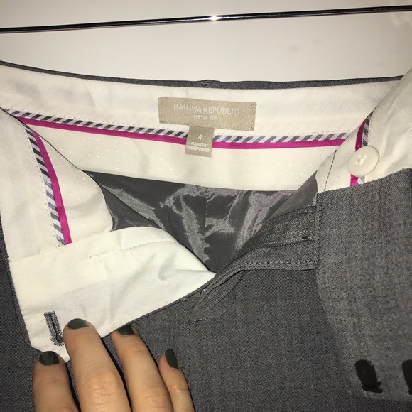 Banana Republic Martin Fit Grey Dress Pant - Picture 3 of 4